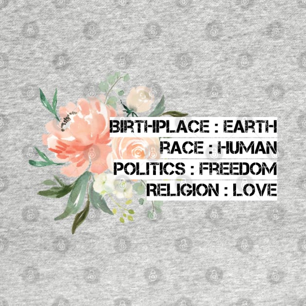 Birthplace Earth, Race Human by reesea